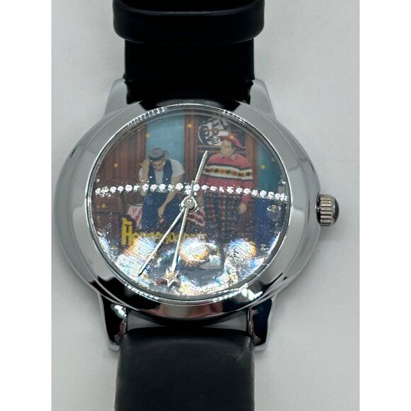 Vintage Centric Honeymooners Stainless Steel Wrist Watch Black Band Working READ - Picture 16 of 16